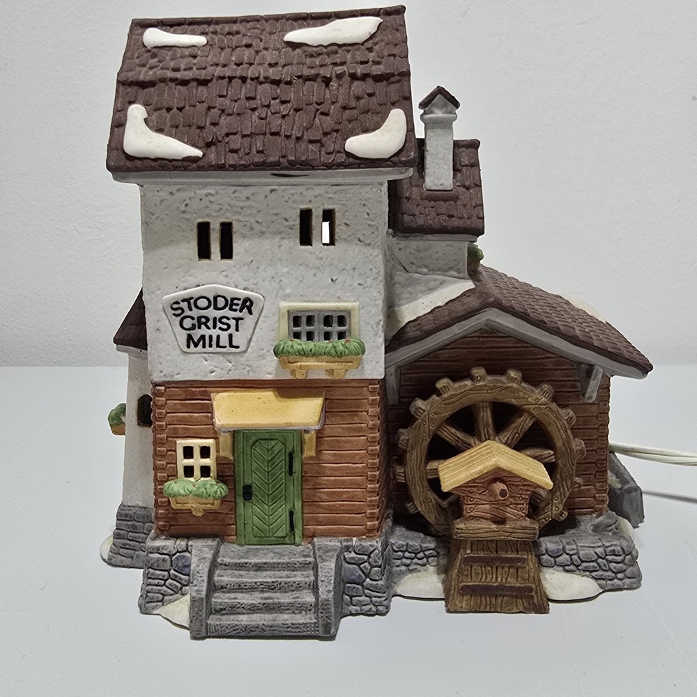 Department 56 Alpine Village Series‎  Stoder Grist Mill Holiday Christmas Decor